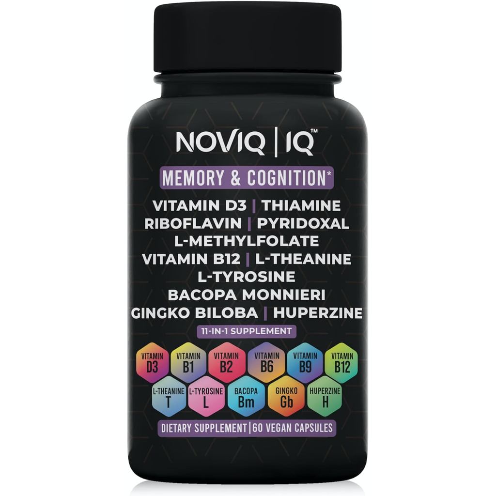 อาหารเสริม Nootropic 11-in-1: รองรับหน่วยความจําและความรู้ความเข้าใจ - 100mg Ginkgo 150mg Bacopa 300