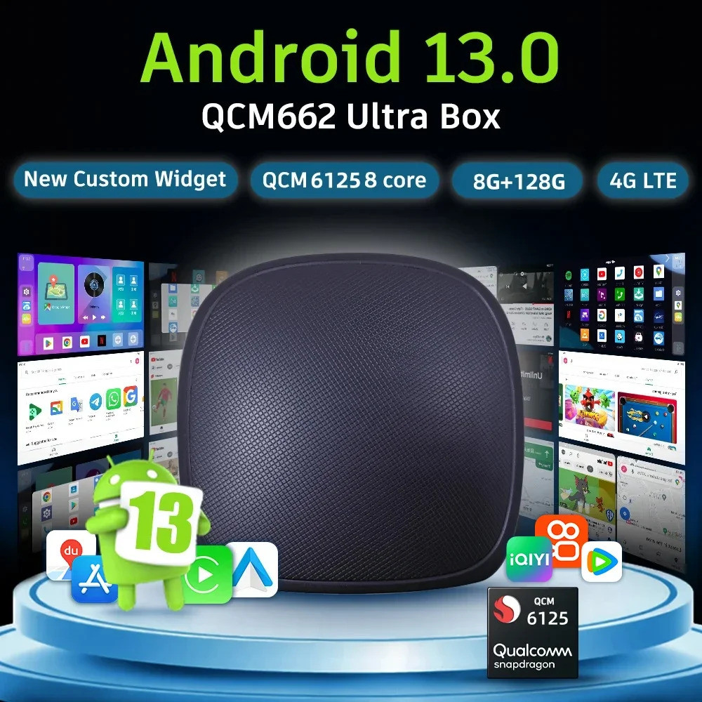 ลูกค้าโปรด Carplay Ai Box 8-core Qcm6125 Android 13 Wireless Carplay Android Auto Car Play Streaming