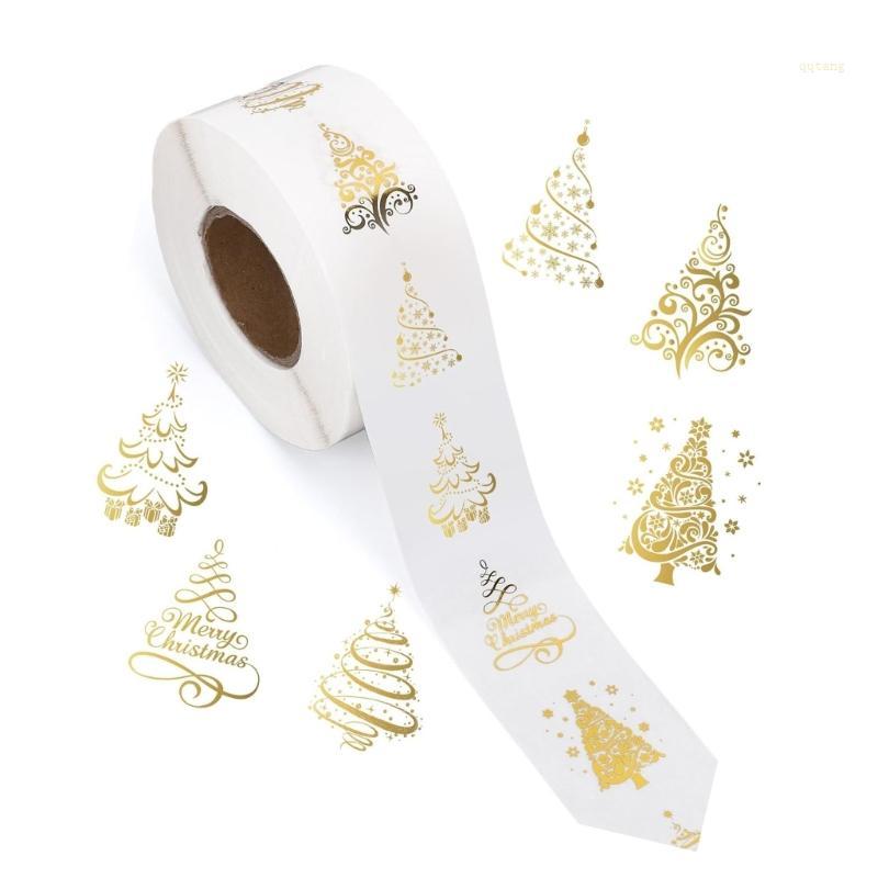 QQ * 500 ชิ้น Merry Christmas สติกเกอร์สมุดภาพสติกเกอร์รางวัลสติกเกอร์ตกแต่งสติกเกอร์ฉลากปิดผนึกสําห