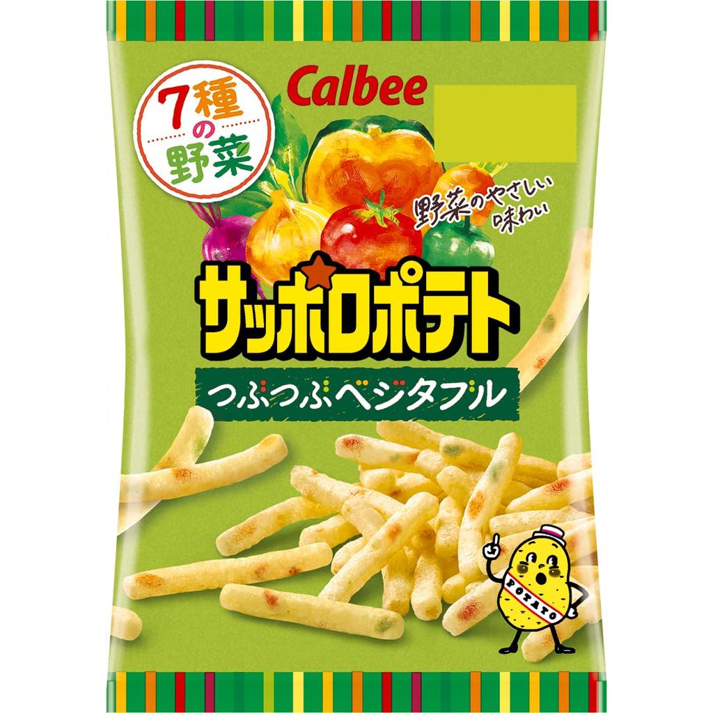 [Sapporo Potato] Calbee Sapporo Potato Tsubutsubu Vegetable 24g x 24 bags