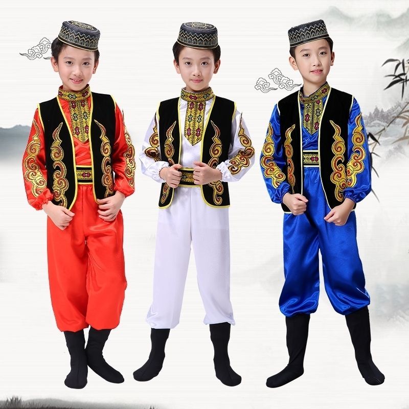 เครื่องแต่งกายประจำชาติสำหรับเต้นรำ เหมาะสำหรับเด็กหญิงและเด็กชาย