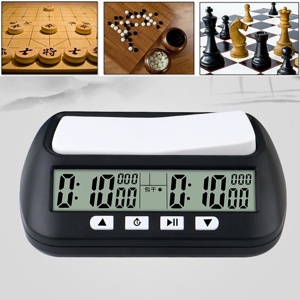 Chess Clock Bonus Competition Hour Meter Board Game Stopwatch Count Up Down Timer Compact Digital Wa