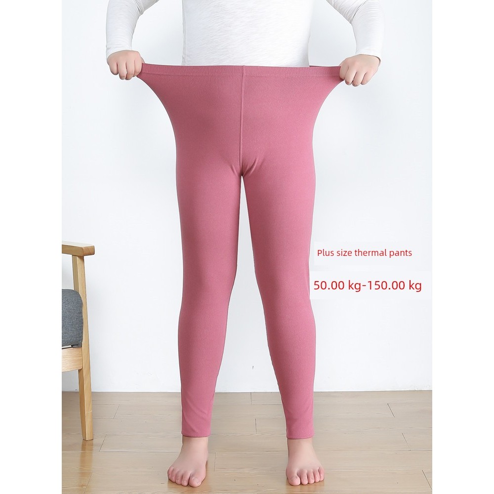 heattech uniqlo เด็ก เสื้อขนแกะ 100-300กางเกงยีนส์ไซส์ใหญ่เลกกิ้งบุขนกำมะหยี่สำหรับผู้หญิงกางเกงซับใ