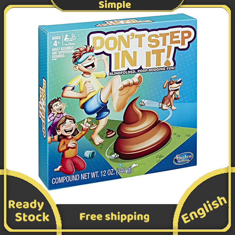 Dont Step In It Board Game เวอร์ชันภาษาอังกฤษสําหรับเกมปาร์ตี้ครอบครัวเด็กของขวัญของเล่นเด็กผู้หญิงส