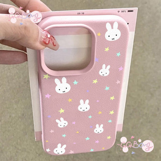 เข้ากันได้กับ IPhone 13 17 air 15 11 16 12 14 Pro Max XR X 7 8 15 Plus เคสหนังลายกระต่ายมิฟฟี่ลายการ์ตูนสีสันสดใสน่ารัก