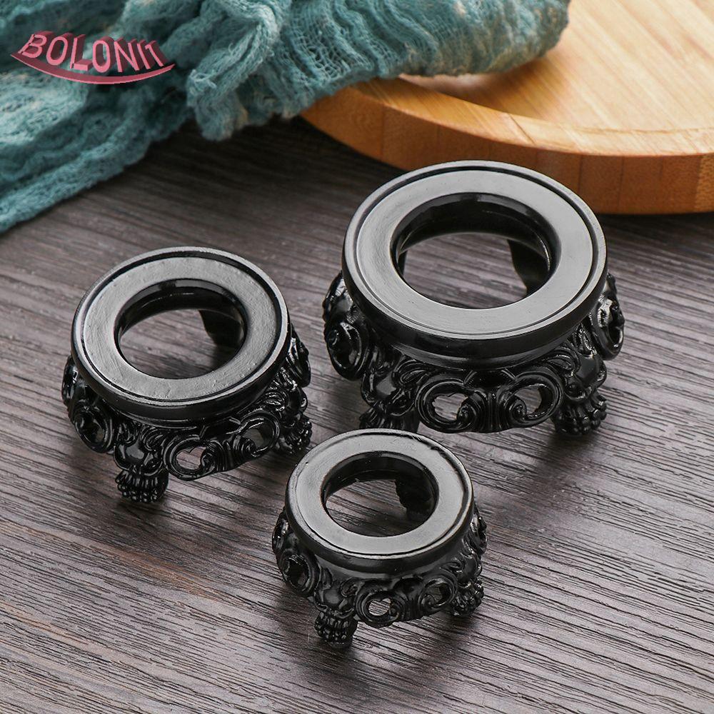 BO Sphere Holder เรซิ่นแกะสลักรอบที่นั่งคงที่ สีดำ