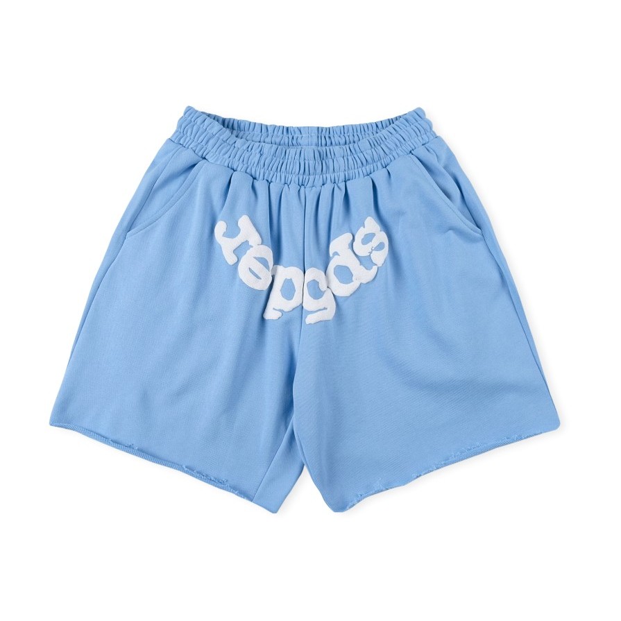 กางเกงขาสั้น Young Thug Sp5der 555555 สไตล์ High Street แบบคร롭 สำหรับใส่เล่นกีฬาหรือที่ชายหาด