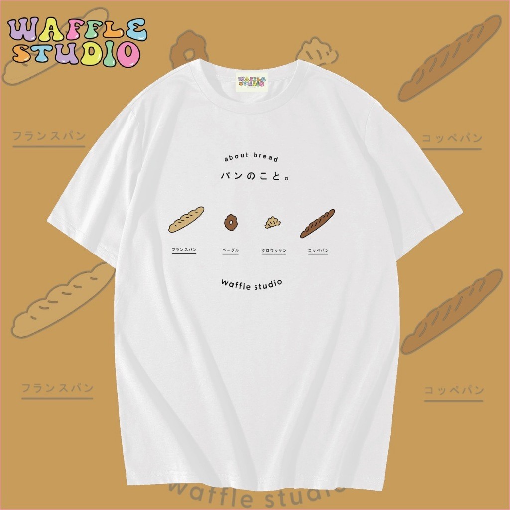 [ ส่งฟรี  ] WS0033 เสื้อยืดโอเวอร์ไซส์ เสื้อยืดเกาหลี ผ้าคอตตอน100% เสื้อยืดแขนสั้น WAFFLE STUDIOS-5
