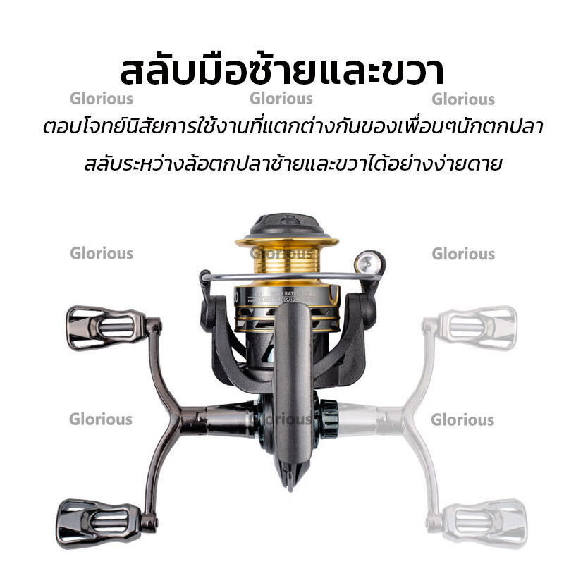 รอกสปินนิ่ง รอกสปิน แขนโยกคู่โลหะทั้งหมดออกแบบแรงขนถ่าย 8 กก รอกเบท รอก รอกตกปลา รอกเบ็ดตกปลา ลอกเบสตกปลา ตกปลา ราคา ถูกที่สุด ดีลบีเคเค แกลเลอรีภาพที่ 8