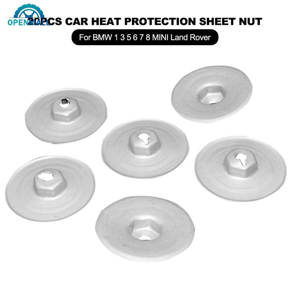 OPENMALL 20 ชิ้นแผ่นป้องกันความร้อนรถยนต์เกียร์ Trunk แผ่นด้านล่าง Nut สําหรับ BMW 1 3 5 6 7 8 D2Q9