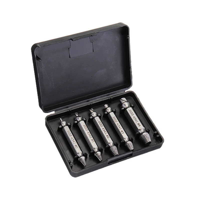 ตัวแยกสกรู 5pcs/set ชุดสว่าน น้ำยาถอดน๊อตสกรูที่หัก เครื่องมือถอดประกอบ Damaged Screw Extractor - รูปที่ 7