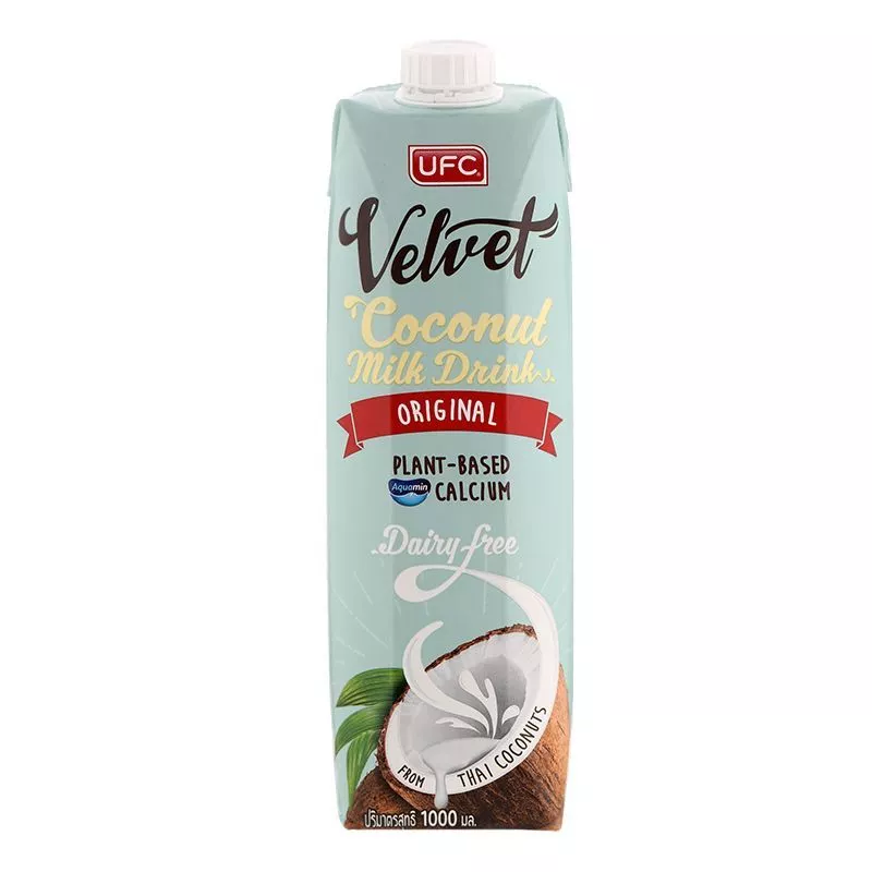 ยูเอฟซีเวลเวทเครื่องดื่มน้ำนมมะพร้าว 1000มล. UFC Valvet Coconut Milk Drink 1000ml. [หมายเลขบาร์โค้ด 8850025071002 ]