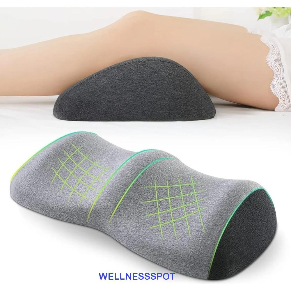 WELLNESSSPOT หมอนรองขา, หมอนเข่านุ่มสบายรูปคลื่น, การปิดกั้นสีที่ใช้งานได้จริง Rebound Cotton Leg Relaxing Cushion Sleeping