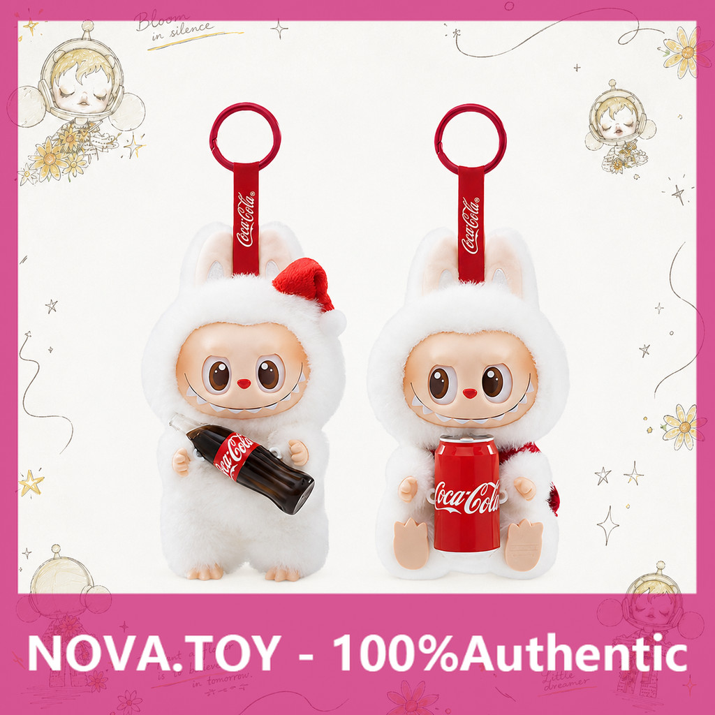 POPMART POPMART LABUBUv3-Coca-Cola Vinyl Series ตุ๊กตาจี้ Mystery Box