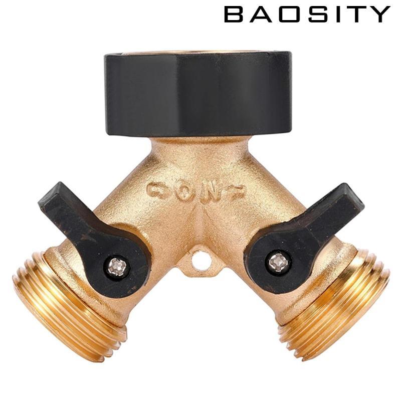 Y-Splitter พร้อมที่จับ Garden Hose Splitter พร้อมวาล์ว Two-Way Ball Valve Leak-Proof Y Valve Ergonom
