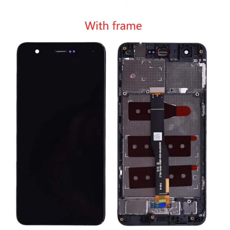 สําหรับHUAWEI Nova CAN-L01 L11 L02 L12 L03 L13 L11 L01 L12 ชุดหน้าจอLCDพร้อมกรณีด้านหน้าสีดําสีขาว