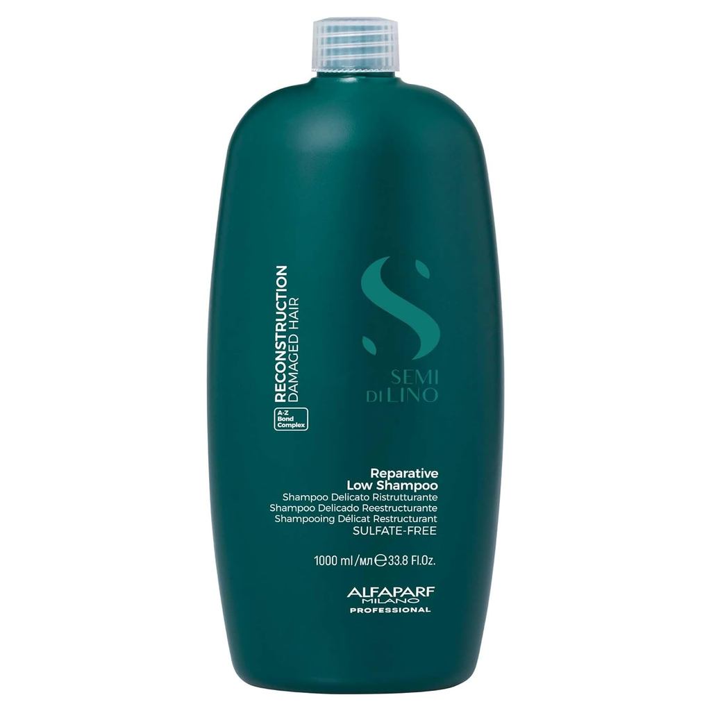 ALFAPARF MILANO Semi di Lino Retruction Reparative Sulfate Free Shampoo for Damaged Hair - Color Saf