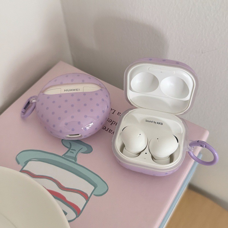 น่ารัก Minimalist Polka Dot ซิลิโคนนุ่มหูฟังสําหรับ Samsung Pro4 Pro3 Pro FE Live Huawei FreeBuds 7i