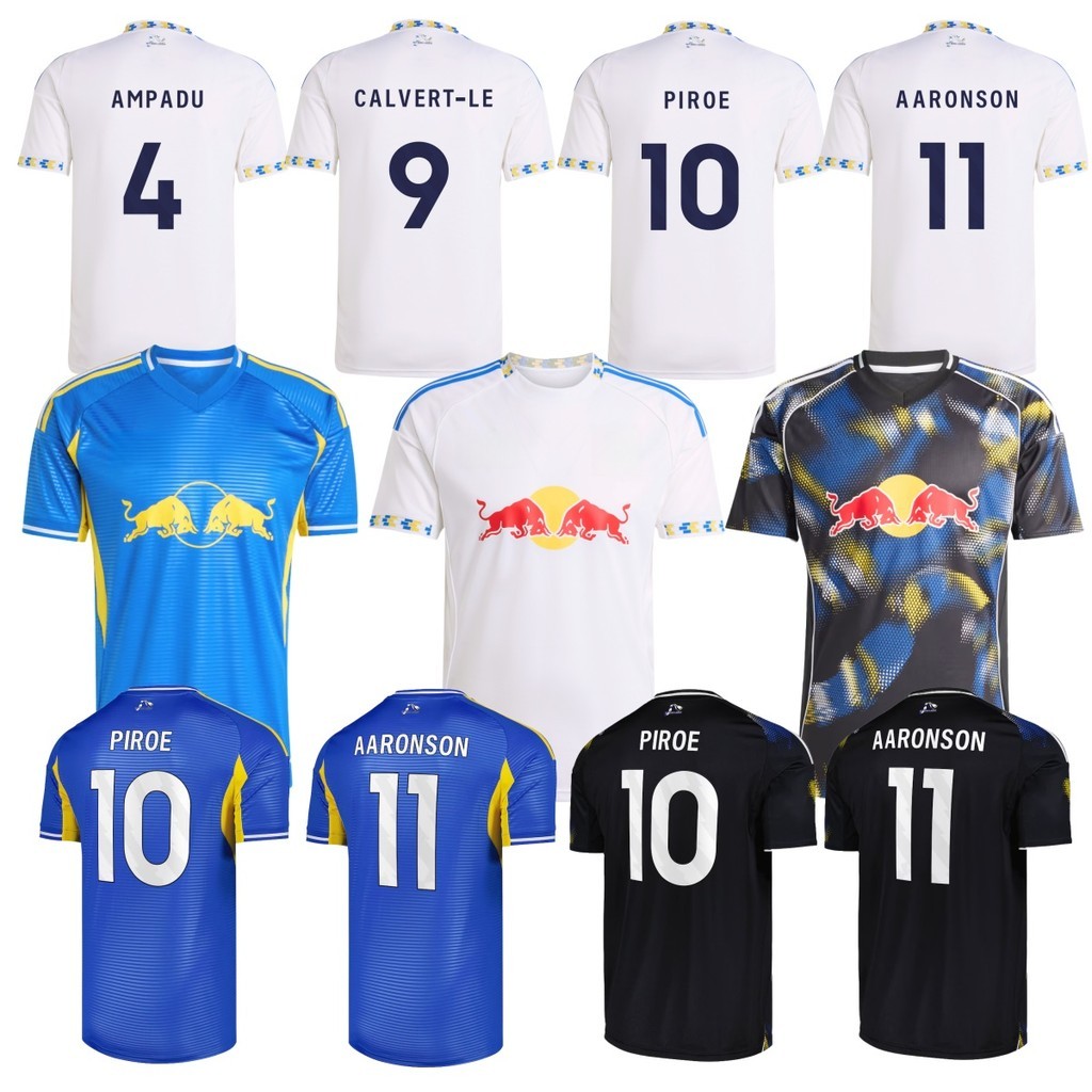 [ในสต็อก] Leeds United 2025/26 Fan Edition Mens Home and Away เสื้อฟุตบอลพิมพ์ลาย 3D แขนสั้น