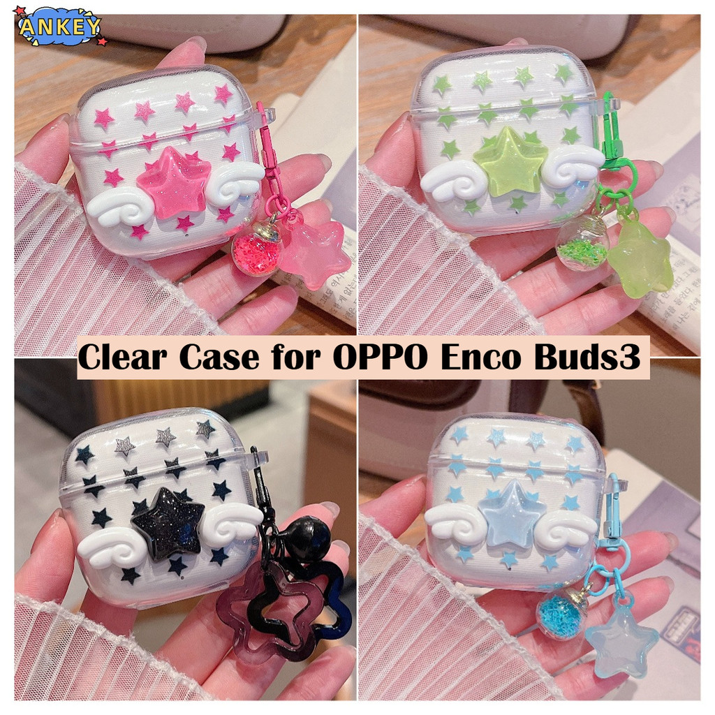 Compatible with OPPO Enco Buds3 Bluetooth Earphones Transparent Protective Case for OPPO Enco Buds3 