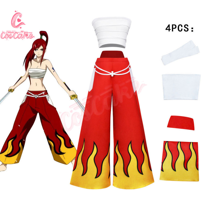 Fairy Tail Erza Scarlet ชุดคอสเพลย์ครบชุด