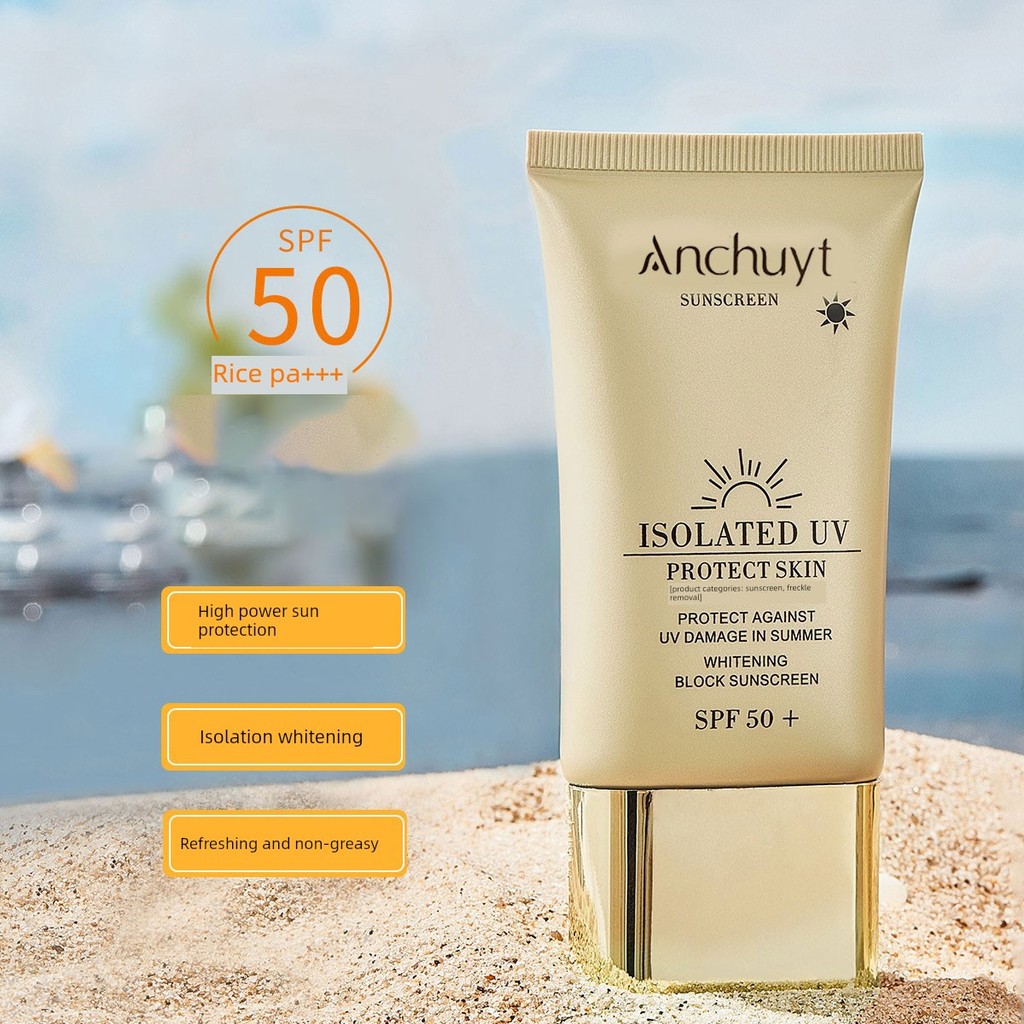 ลิปมัน น้ำตาลกรวด Anchuyt Press ครีมกันแดดไวท์เทนนิ่งกันแดด SPF50 Isolation Ultraviolet Refreshing a