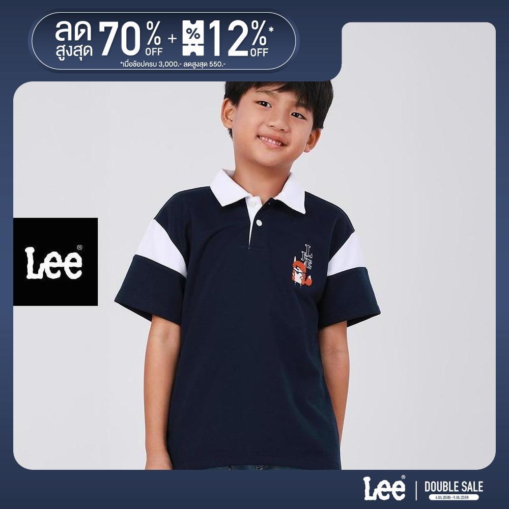 LEE KIDS เสื้อโปโลแขนสั้นเด็กผู้ชาย คอลเลคชั่น Mini Zoo รุ่น LK S426BPOLN21 สีกรมท่า
