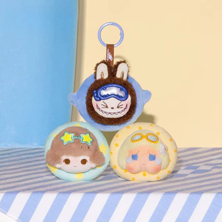 POPMART Island Vacation series Mini Plush Peadant skullpanda crybaby molly labu dimoo Twinkle Twinkle