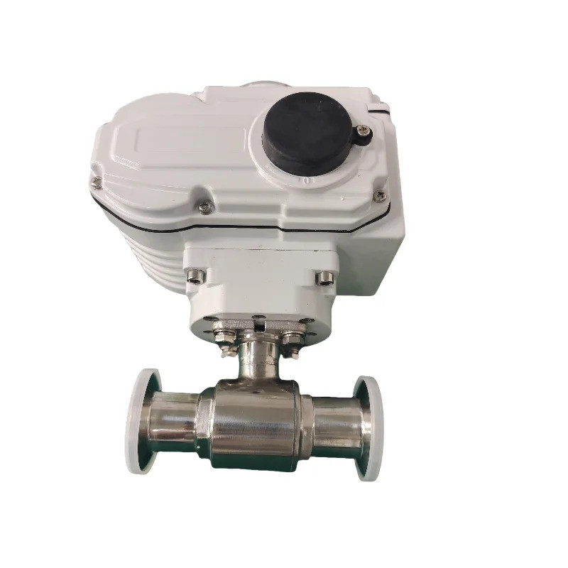 ยี่ห้อใหม่สแตนเลสวาล์วไฟฟ้า Actuated ไฟฟ้า Actuator สุขาภิบาล Ball Valve &-*&