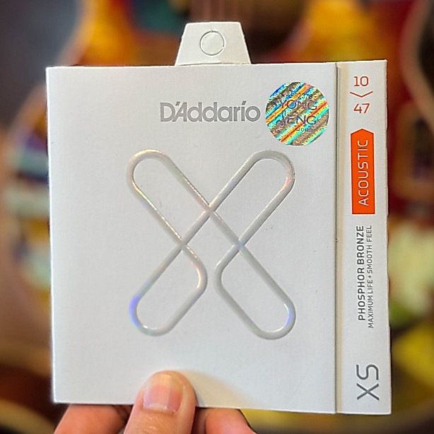 [โค้ดลด100- ] สายกีตาร์โปร่ง D’Addario รุ่น XSAPB Phosphor Bronze เลือกขนาดได้ ครบชุด6เส้น สายเคลือบกันสนิม