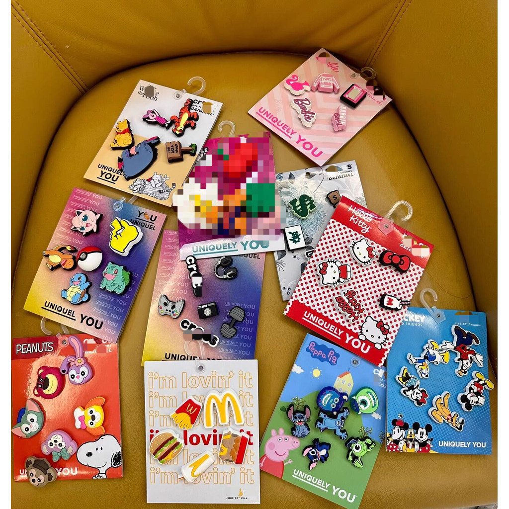 【set5/10pcs】ชุดเครื่องประดับรองเท้า CROXX JlBTZ อินเทรนด์และbling เพิ่มความสวยงามให้รองเท้าของคุณ