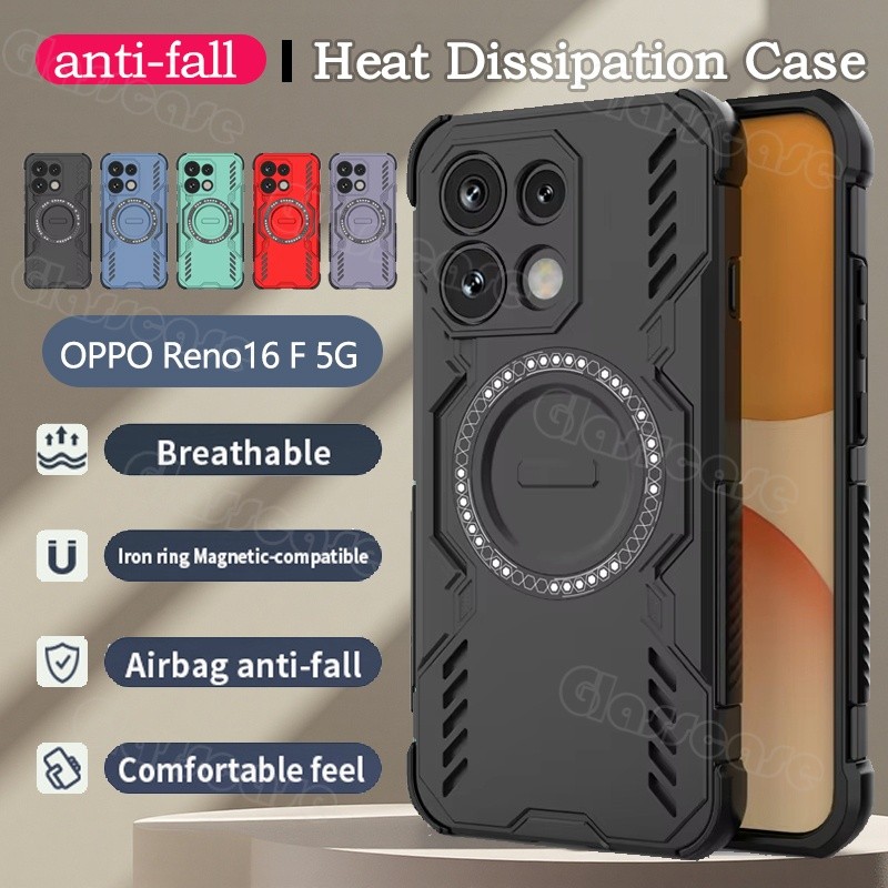 Oppo Reno16 F 5G 2026 สําหรับ OPPO Reno 16 F Pro Reno16 Pro 16F OPPOReno16F Hollow การกระจายความร้อนเคสโทรศัพท์ป้องกันกล้องสี่มุมถุงลมนิรภัยกันกระแทกปกหลัง