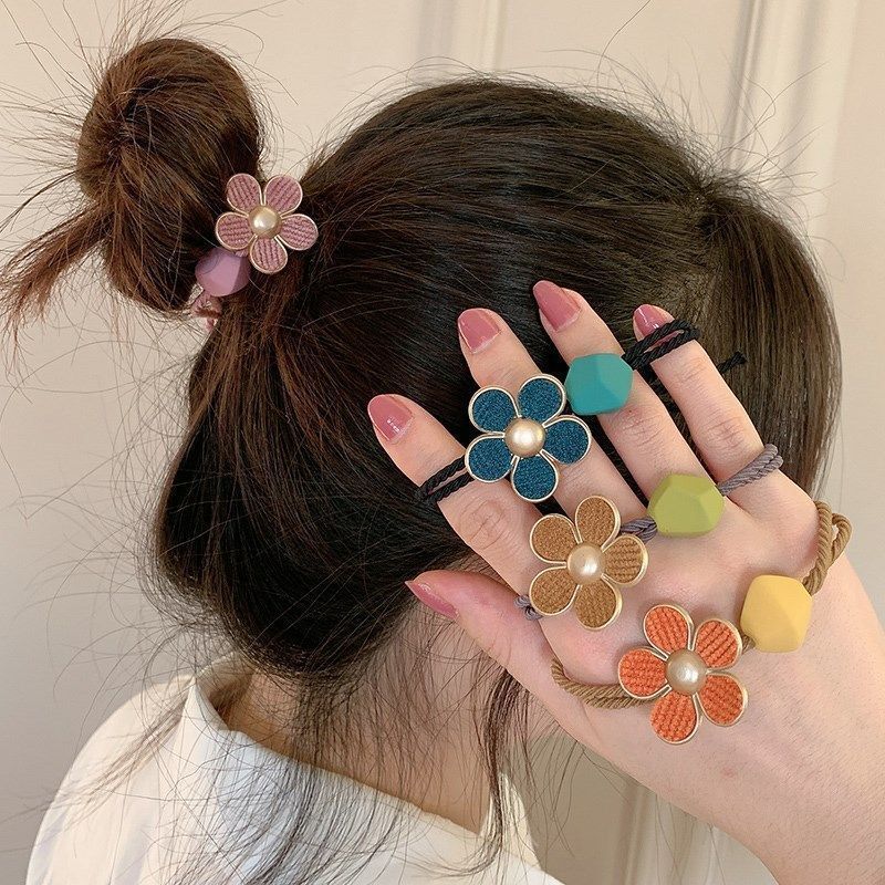 1pcs6 ซม.ดอกไม้ผม Tie สุภาพสตรีน่ารัก Headwear