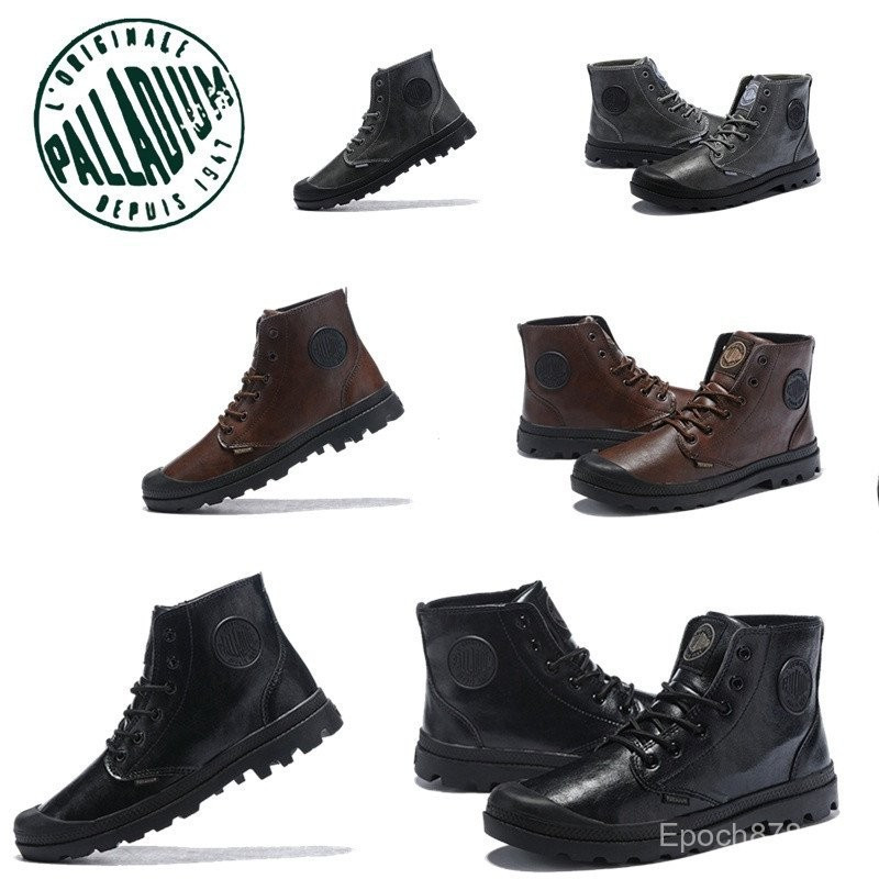 PALLADIUM High-Top Casual Cowhide รองเท้าคลาสสิก Martin Boots สไตล์คู่ LAEY 2B2L OD4K 0VGS