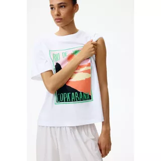 H&M(เอชแอนด์เอ็ม) เสื้อยืดพิมพ์ลาย ผู้หญิง 1330170_13