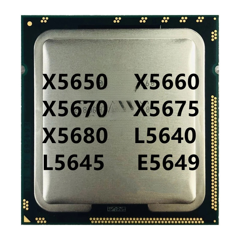 X5650 X5660 X5660 X5670 X5680 L5640 L5645 E5649 CPU โปรเซสเซอร์ LGA 1366 ขนาดใหญ่