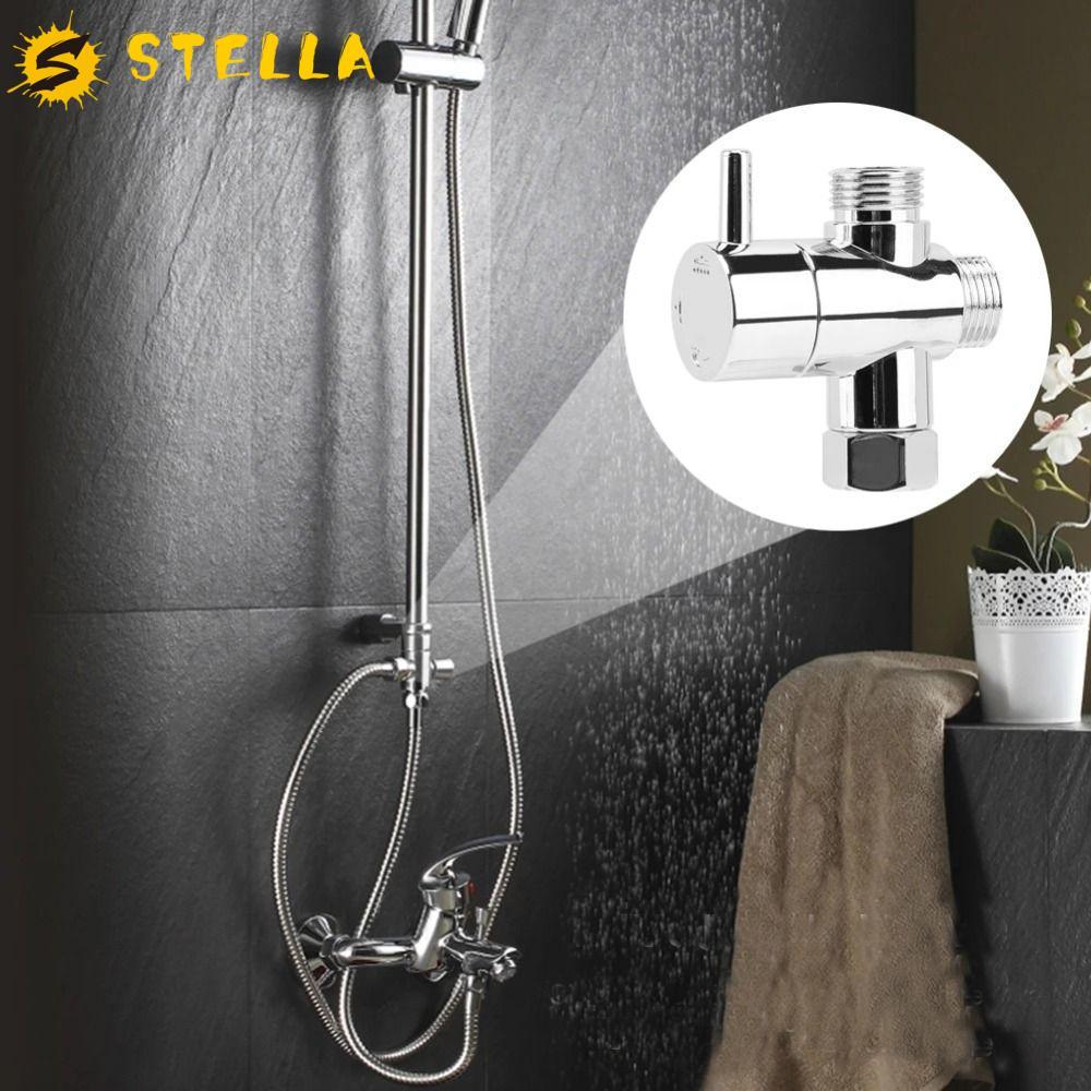 STELLA 3 Way Switch Faucet Valve, ทองเหลืองสามฟังก์ชั่น 3 Way Shower Head Divter Valve, อุปกรณ์ห้องน