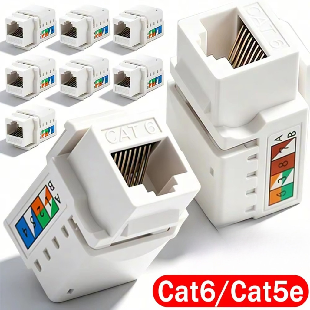 ความร้อนปลอดภัยทนไฟ PC RJ45 Keystone Jack - Dual T568A T568B รหัสสี Crimp โมดูล - เสถียรสํานักงานตู้