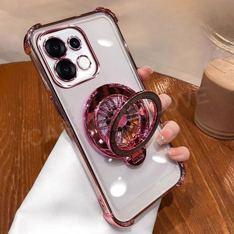 เคสโทรศัพท์สําหรับOppo Reno16 5G 2026 OPPO Reno 16 Pro F 16F 15 Pro Max F 5G 4GหมุนG Gyroscope Bracketเคสโทรศัพท์ซิลิโคนสี่มุมกรณีกันกระแทกเคสโทรศัพท์ปกหลัง