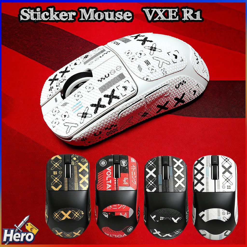 Anti Slip Grip เทป VXE Dragonfly R1 ผิวเมาส์สติกเกอร์ดูดซับเหงื่อ Anti-Scratch Precision ติดตั้งง่าย