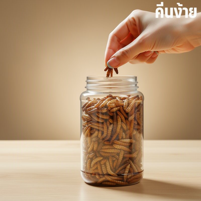 Meilovmao ديدان مجففة للهامستر والطيور — صورة 2