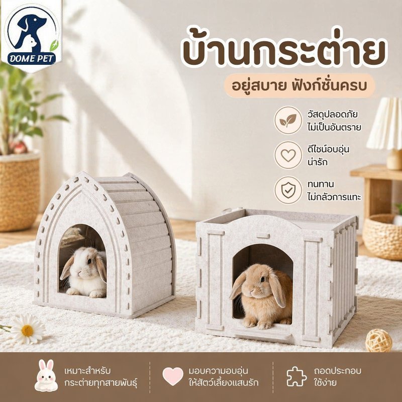 บ้านกระต่าย อุโมงค์กระต่าย ของเล่นไม้ ถอดประกอบได้ ระบายอากาศ กันน้ำ ทนกัด