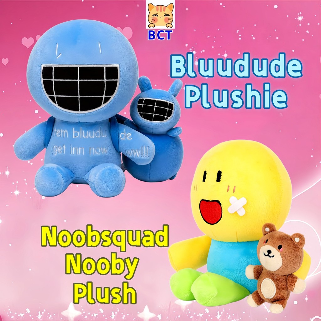 BCT✨Bluudude Plushie ตุ๊กตา Forsaken C00lkidd Bluudude ของเล่นตุ๊กตาน่ารัก Noobsquad Nooby Plushy สน