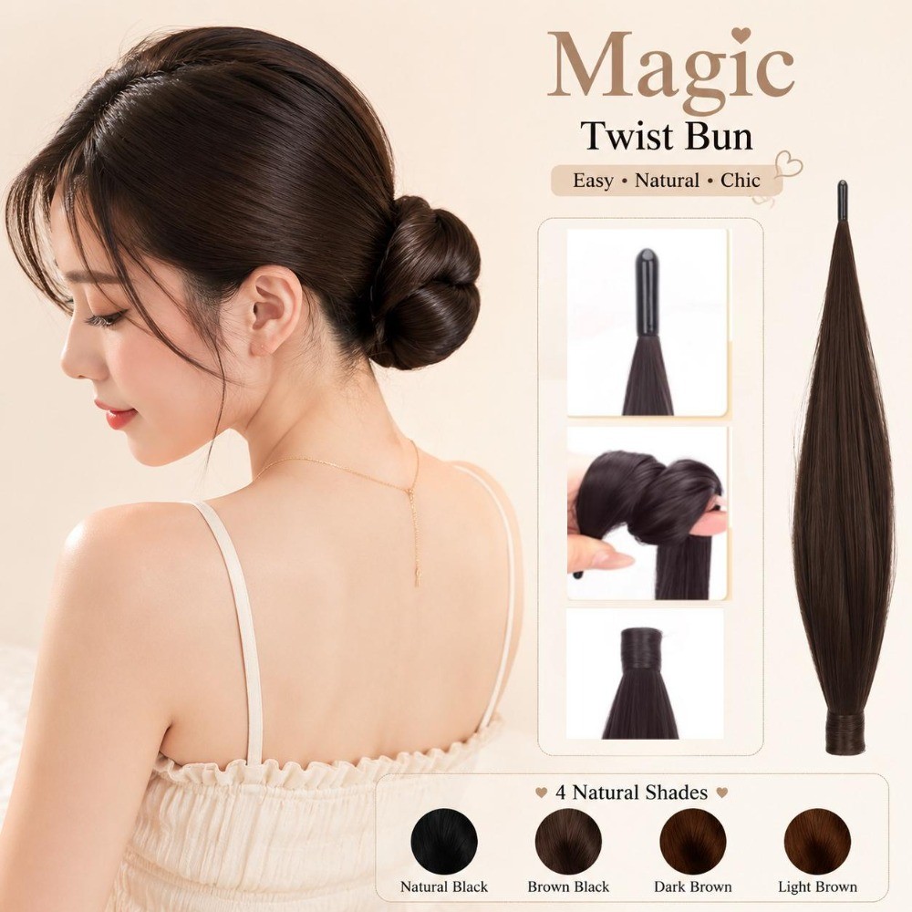 (จัดส่งในพื้นที่) แท่งวิเศษห่อด้วยตนเองวิกผมจิญองปุยธรรมชาติหนาผมปลอมสําหรับทรงผมประจําวันแบบสบาย ๆ