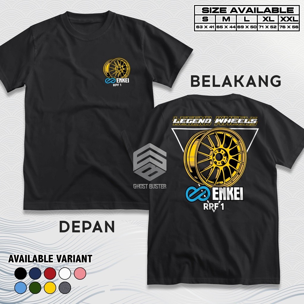 Racing Enkei Rims Rpf 1 Legend Wheels เสื้อยืดรถจักรยานยนต์ดัดแปลงรถผู้ชายแขนสั้น 0710