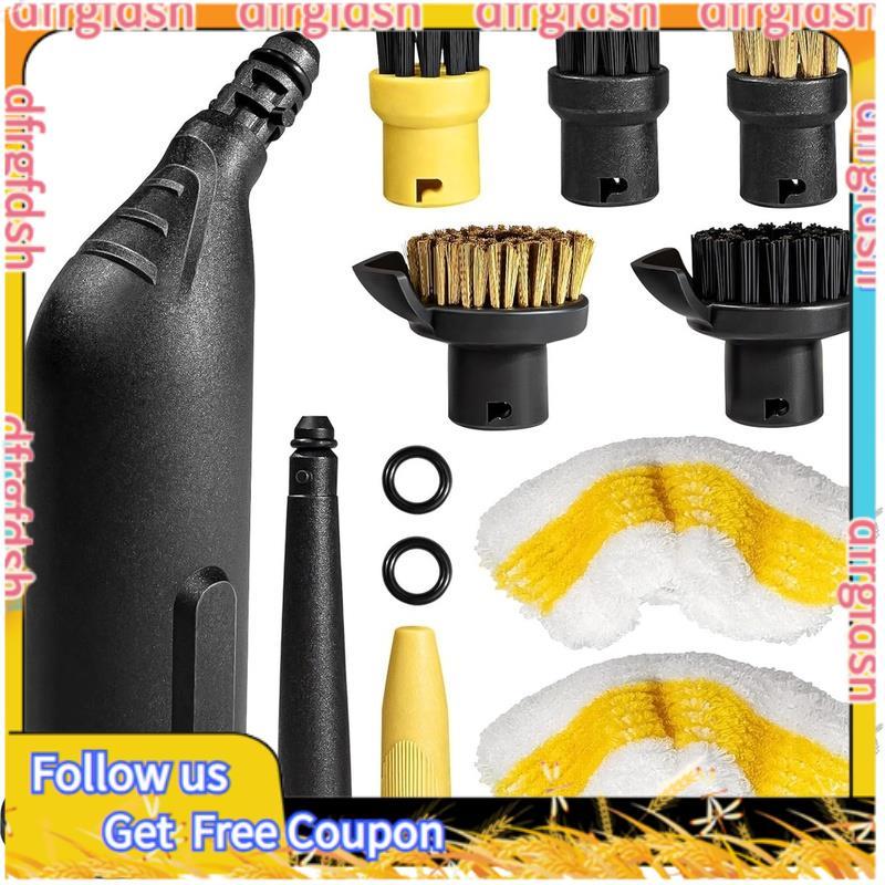 D&F ชุดอุปกรณ์เสริม(10 ชิ้น) สําหรับ K? Rcher Steam Cleaners-Brush Replacement Kit Works SC1, SC2 SC