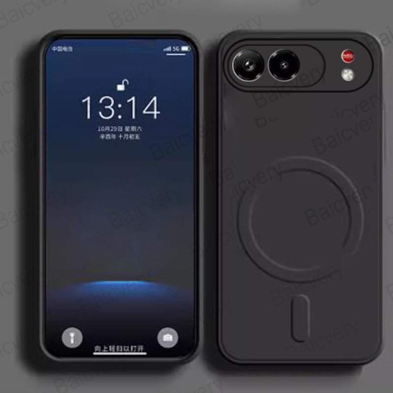 สําหรับ ZTE Nubia Air Pro / Nubia AIR 5G ปลอกผิวเคสโทรศัพท์พร้อมเครื่องชาร์จไร้สายแบบแม่เหล็ก