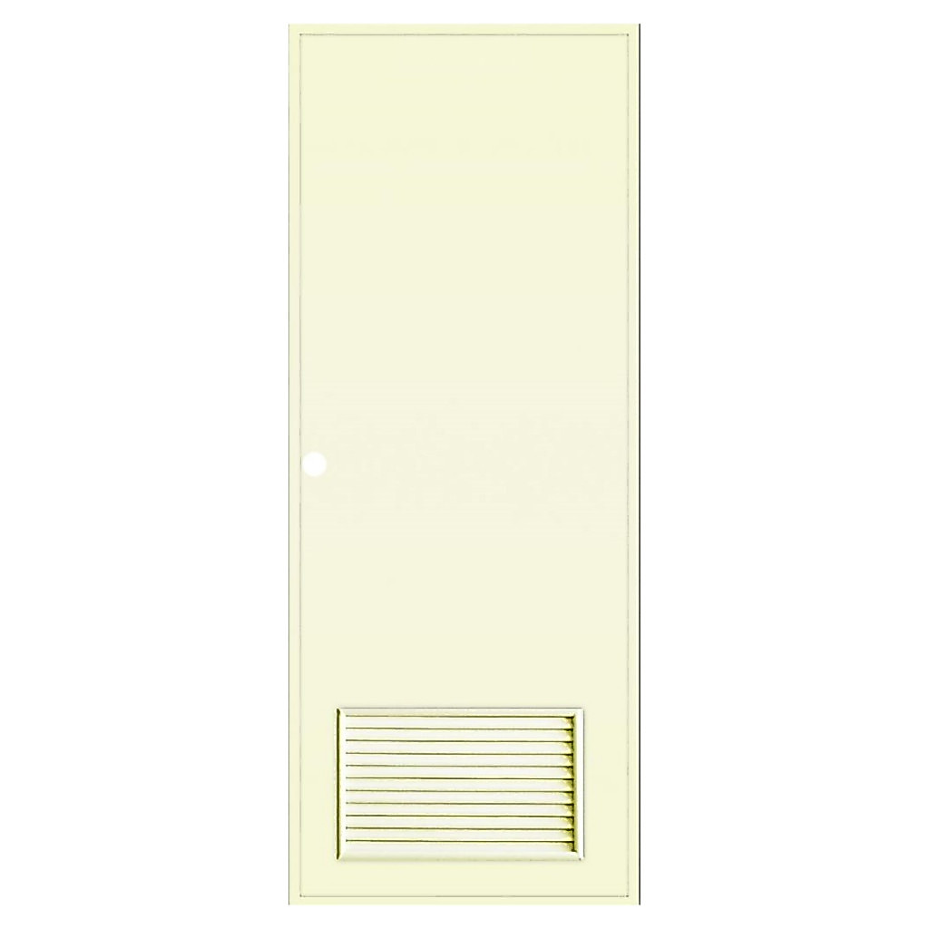 ประตู PVC POLY TIMBER U2 เกล็ด1/4 เจาะ70x200ซม. สีครีม