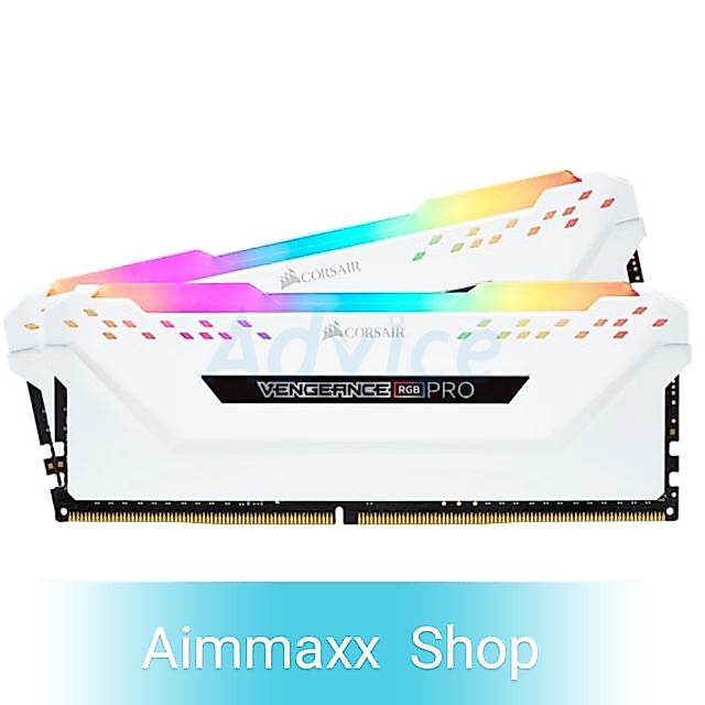 RAM DDR4(3000) 32GB (16GBX2) CORSAIR Vengeance RGB PRO White (CMW32GX4M2C3000C15W)