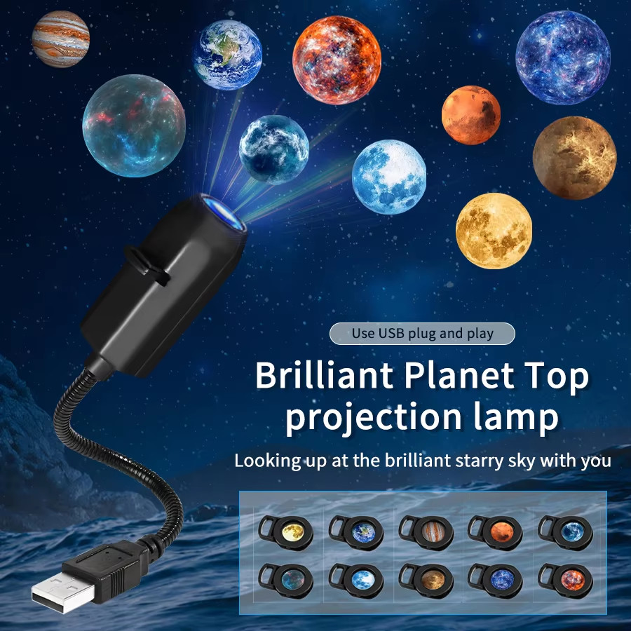 ✔[🇹🇭พร้อมส่ง🎁]โคมไฟดวงจันทร์ โปรเจคเตอร์เปลี่ยนลายท้องฟ้าได้ ชาร์จ USB ไฟตกแต่งสร้างบรรยากาศสุดคิ้วท์ L88